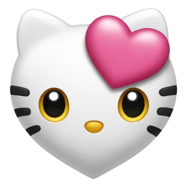 Hello kitty love heart  sticker