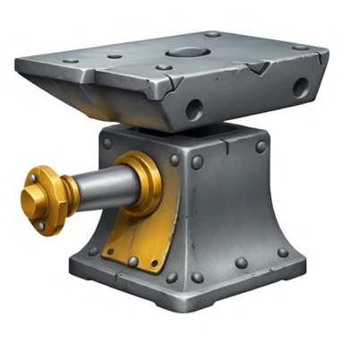 Anvil with a face sticker