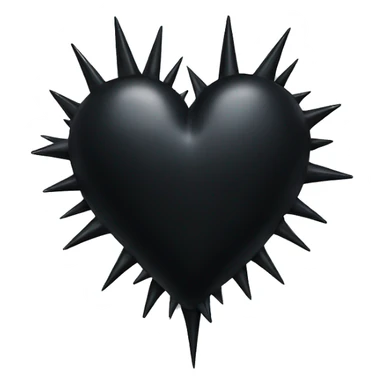 Black heart with spikes sticker