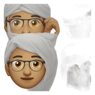 arab man wearing arabic traditional clothes rayban galsses sticker