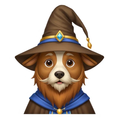 Dog wizard sticker