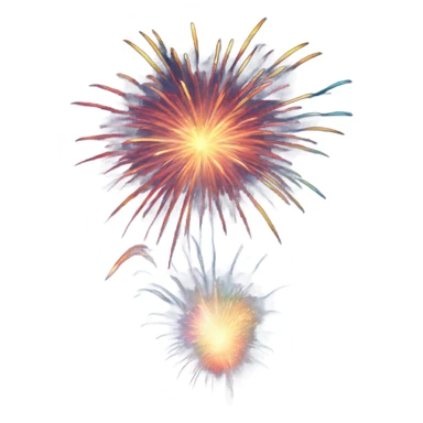 fireworks in the sky sticker