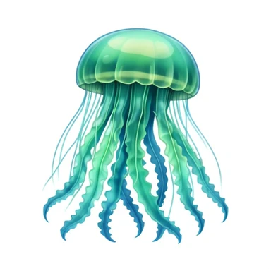light green and blue jellyfish sticker