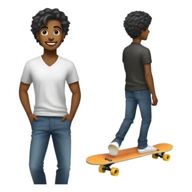 Employed skater boy sticker