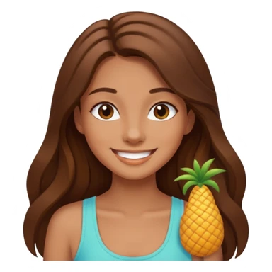 summer vibes girl whit long brun hair sticker