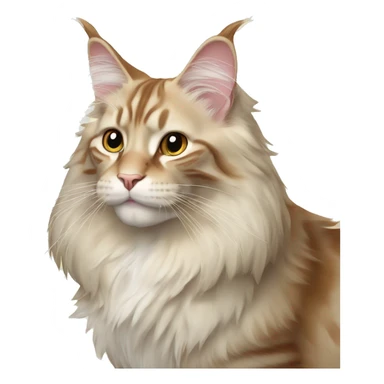 cream coloured maine coon with large paws sticker