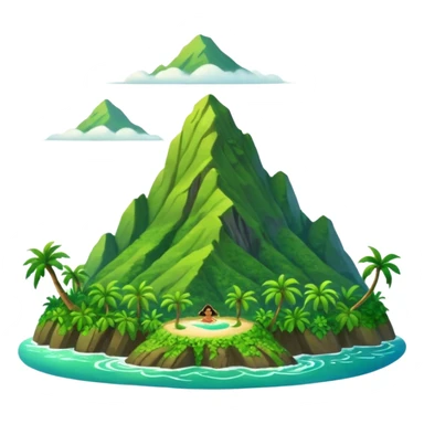 Te fiti island mountain Moana Disney  sticker