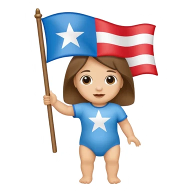 The baby blue Puerto Rican flag sticker