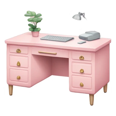 pastel pink desk sticker