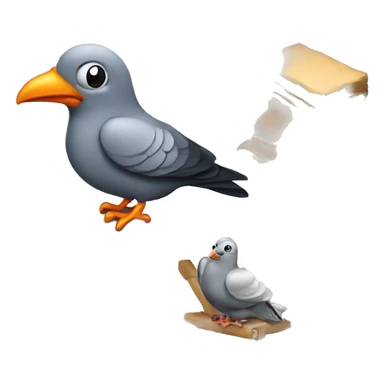 Pigeon and anvil sticker