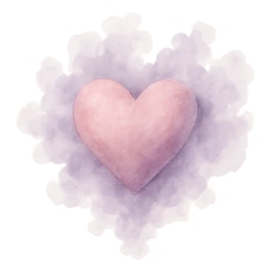 heart with a delicate lavender mist remove background sticker
