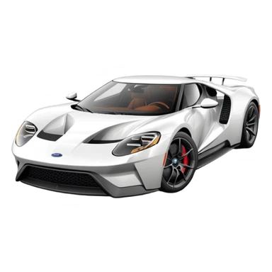white ford gt sticker