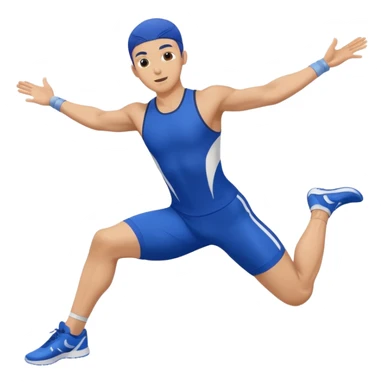 make a person jumping in a star position  sticker