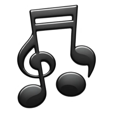 black simple music note re sticker