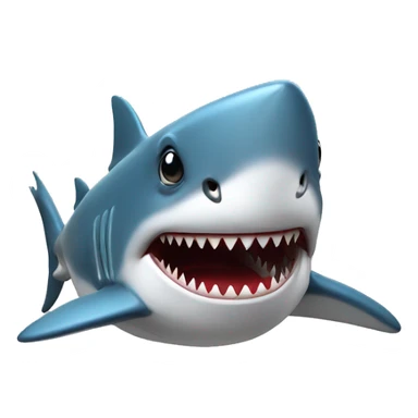 shark with clown sticker