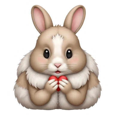 Rabbit kissing sticker