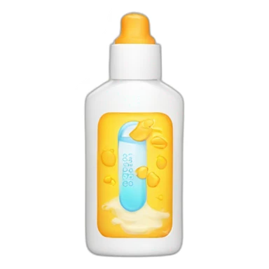Sunscreen bottle sticker
