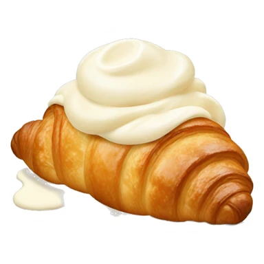 croissant with cream sticker