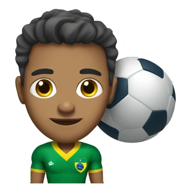 I am a fit football player from Brazil.  sticker