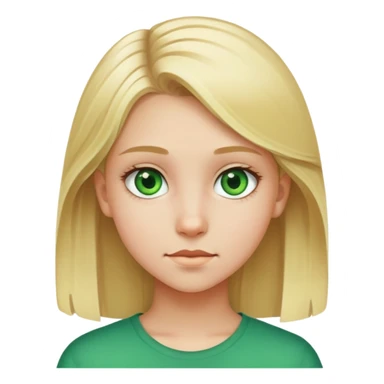 niña de 13 años rubia con ojos verdes sticker