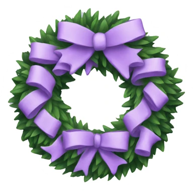 light purple christmas wreath sticker