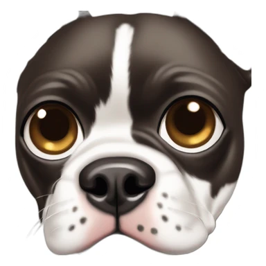 boston terrier with brown eyes sticker