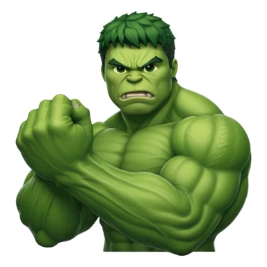 big muscular green hulks fist  sticker