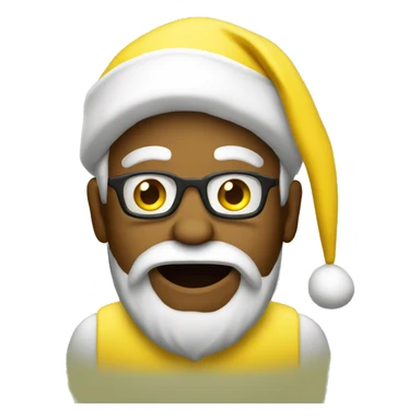 Santa in all yellow  sticker