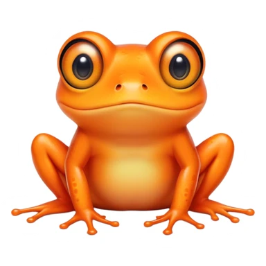 Cute orange frog sticker