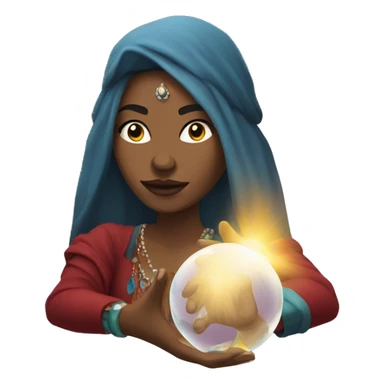 gypsy with crystal ball sticker