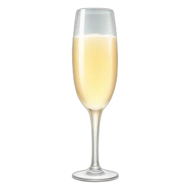 long glass of Champagne sticker