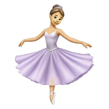Ballerina che fa un passo di danza classica in indossando un abito lilla e argento sticker