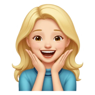 Girl hands on throat laughing sticker