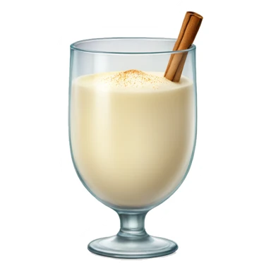 Eggnog in a glass cup sticker