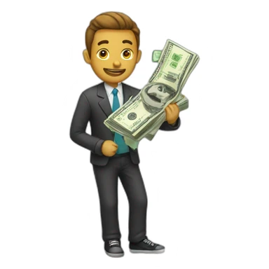 guy with money sticker