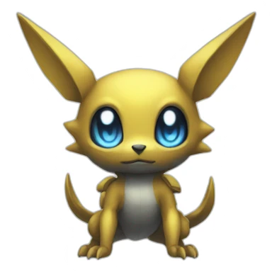 tiny cyber pokemon full body sticker