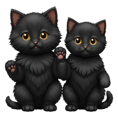 Black baby kittens sticker