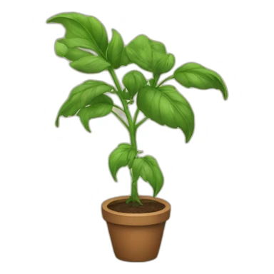 A wilted plant sticker