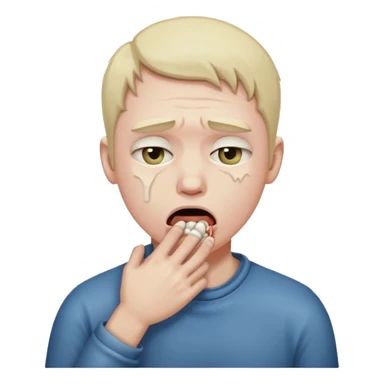 person choking themselves sticker