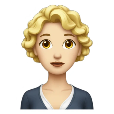 chic french women who is depressed sticker