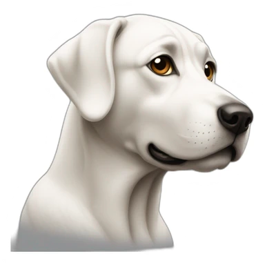 a dog mezocephalic in profile sticker