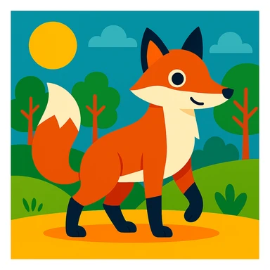 Red fox sticker