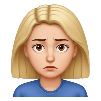 A worried woman sticker