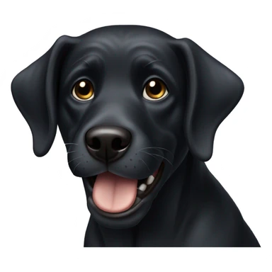 Black dog with underbite sticker
