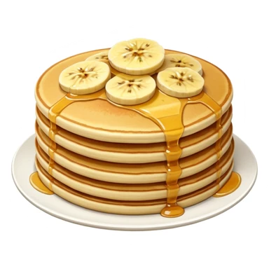 Pancakes with bananas on top sticker