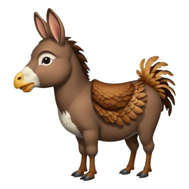 Donkey with a chicken on it sticker