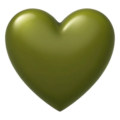 olive green heart  imogjies sticker