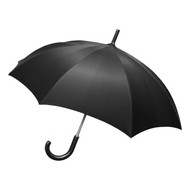 black closed umbrella sticker