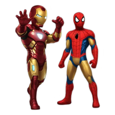 Ironman and Spiderman sticker