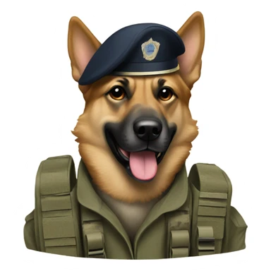Military dog sticker